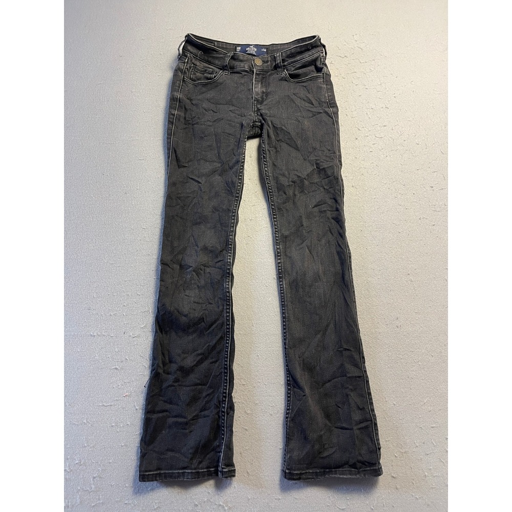 Hollister Low-Rise Boot Soft Stretch Denim Jeans Black W24R 00R Womens